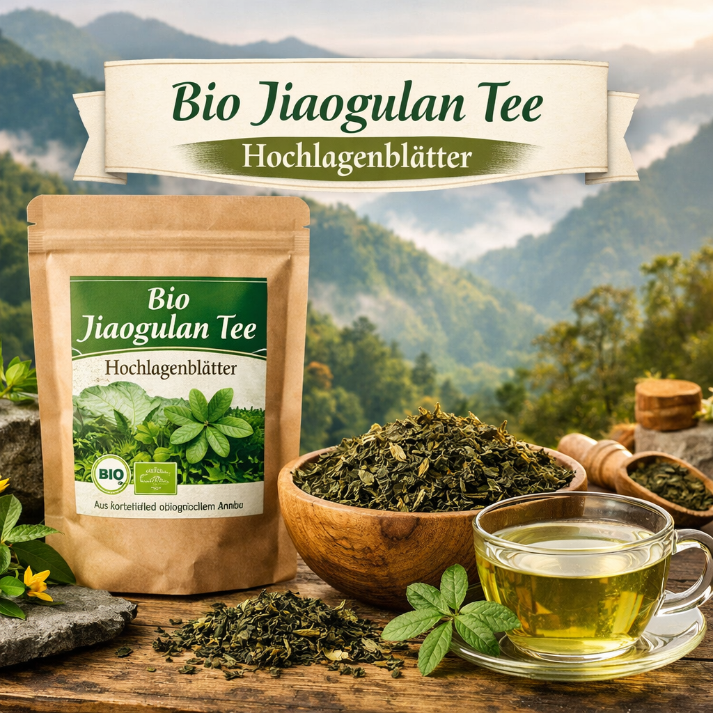 Jiaogulan Gynostemma pentaphyllum – Premium Blätter – Handverlesene Frühjahrs-Ernte